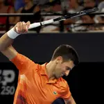 Novak Djokovic ha perdido los nervios en el partido contra Korda