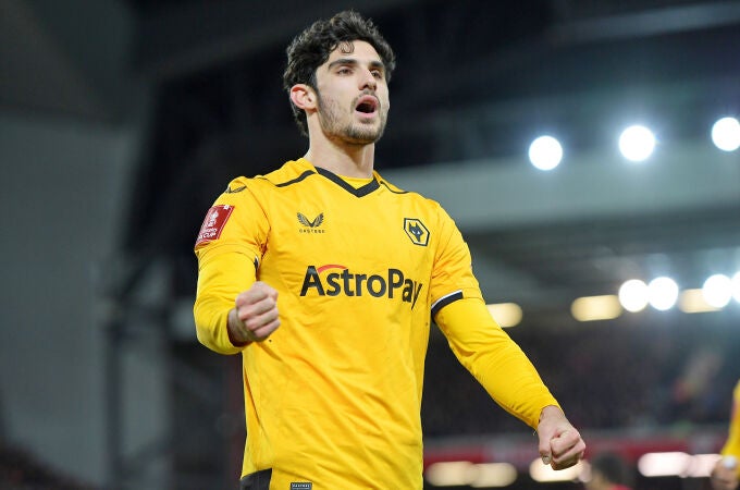 Goncalo Guedes con el Wolverhampton.