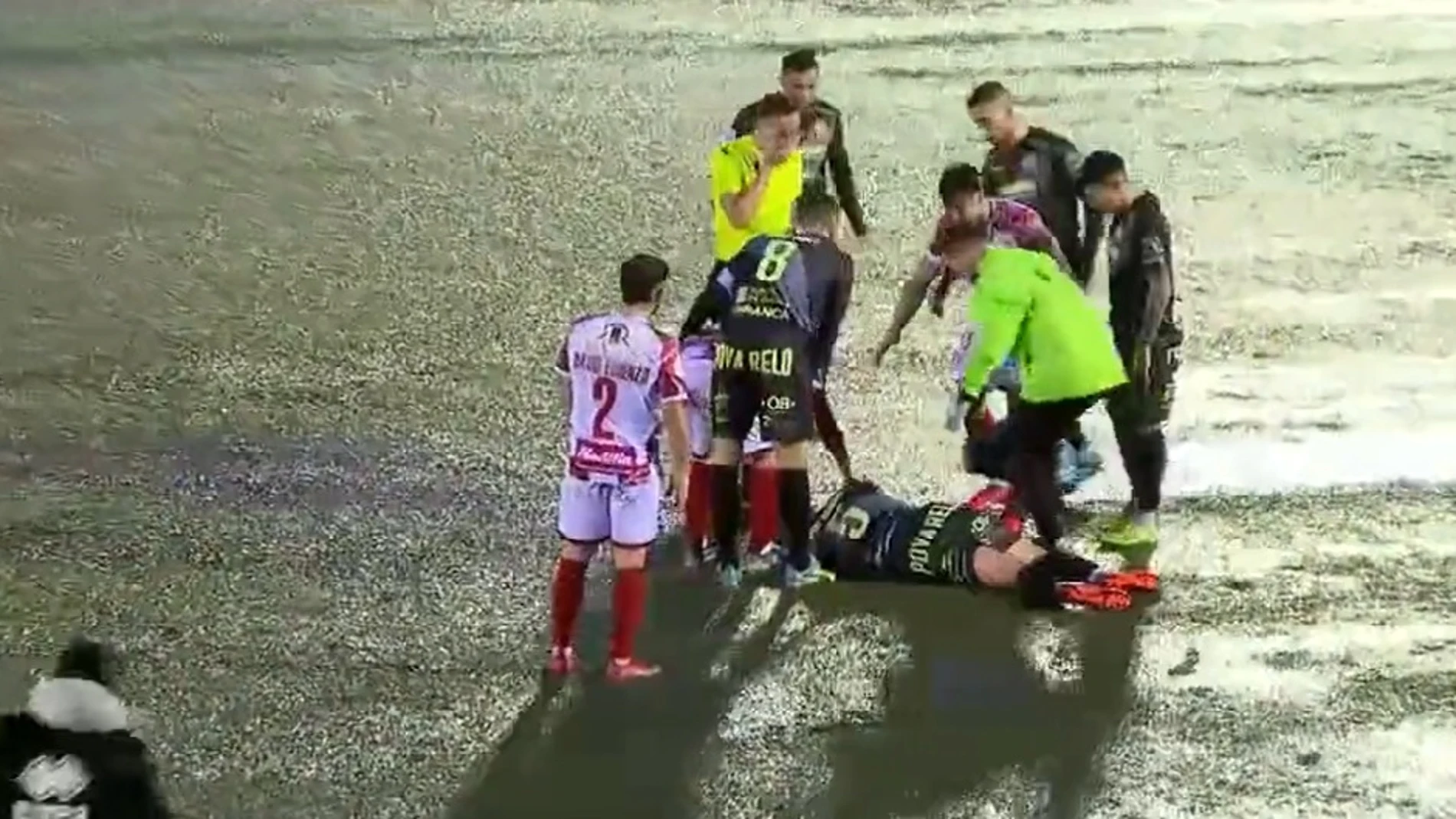 Momento en el que el jugador se desploma
