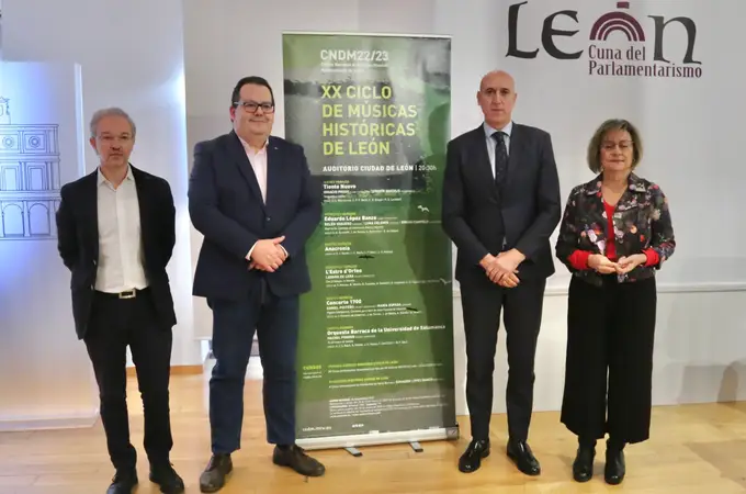 El Auditorio Ciudad de León acogerá del 19 de enero al 23 de mayo el XX Ciclo de Músicas Históricas de León