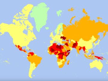 Mapa de peligrosidad en 2023 realizado por "International 2023"