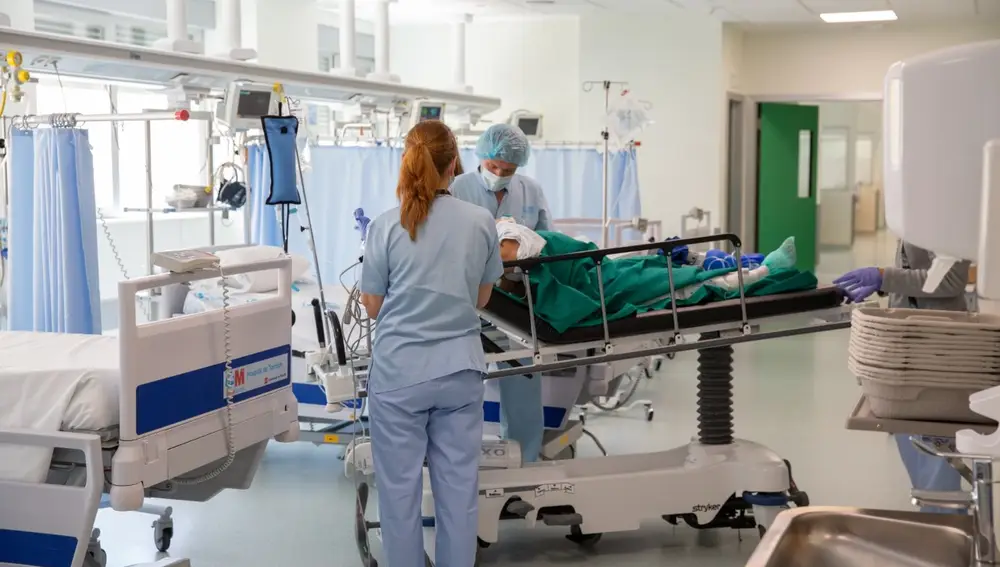 Un paciente en reanimación en un bloque quirúrgico de un centro de Ribera Salud