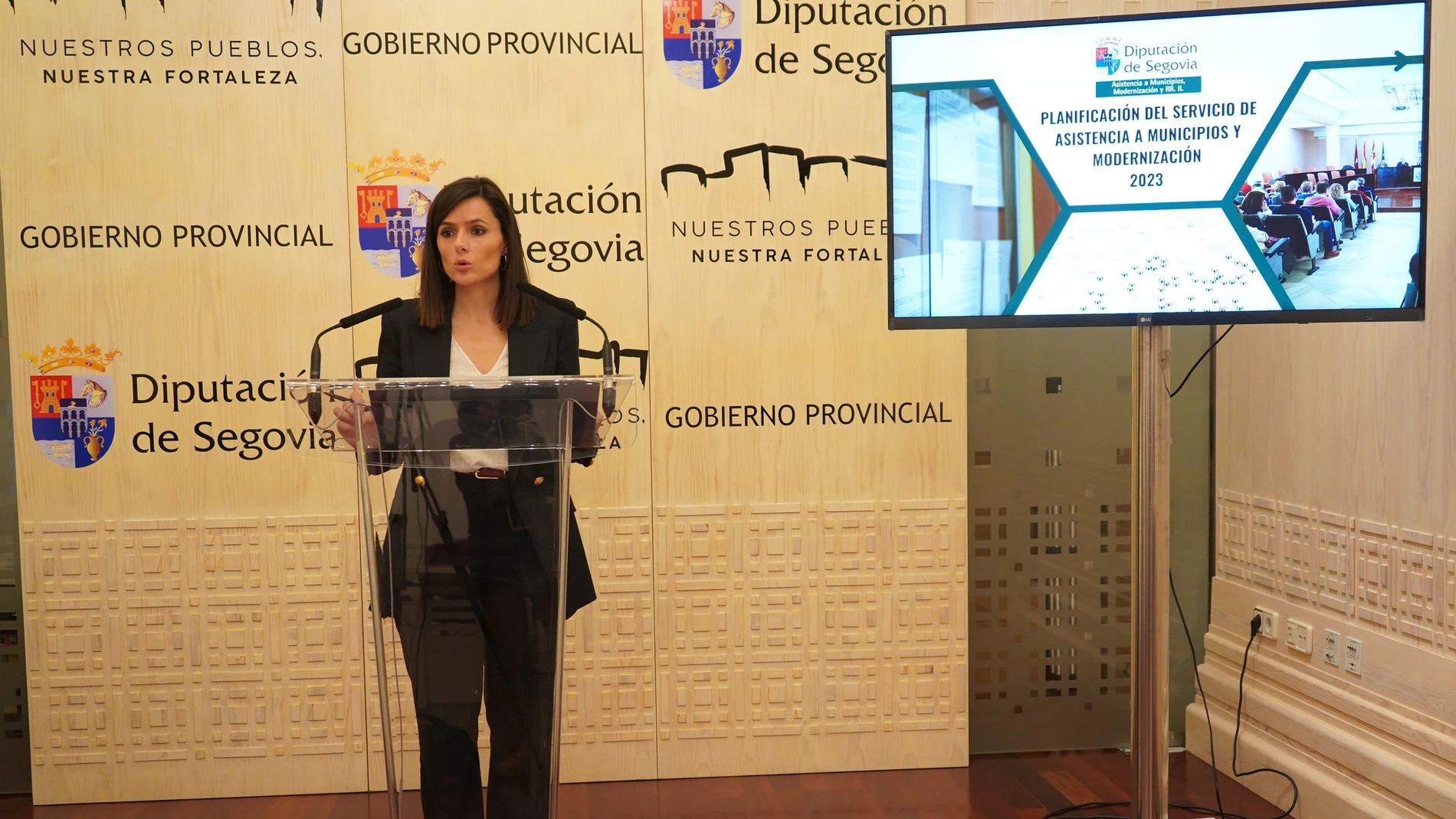 La vicepresidenta segunda y diputada de Asistencia a Municipios y Modernización, Sara Dueñas