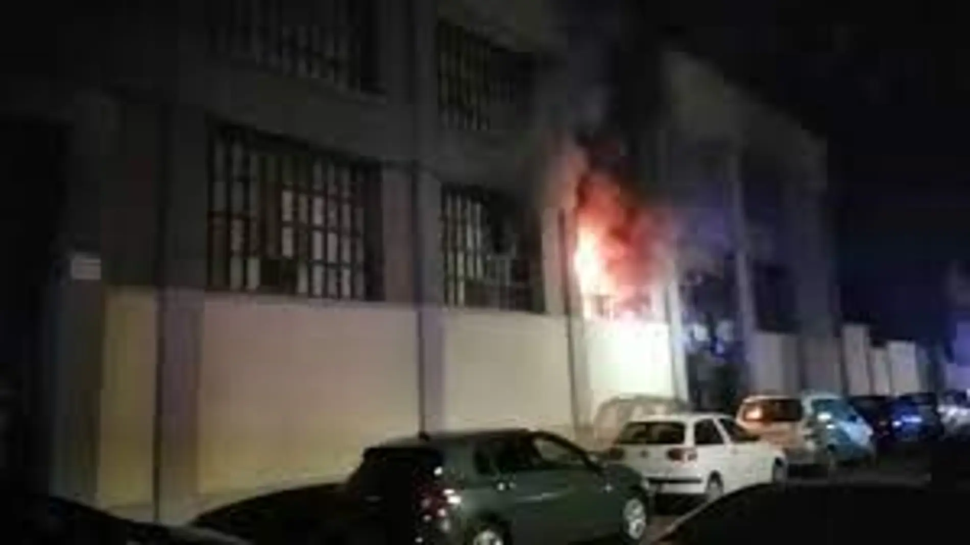 La nave incendiada