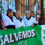 Protesta de profesionales sanitarios, convocados por el Sindicato Médico Andaluz (SMA)
