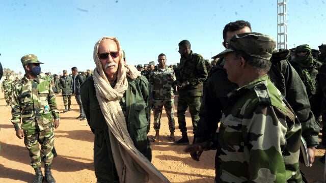 El líder del Frente Polisario, Brahim Ghali, en el campo de refugiados de Dakhla, en Argelia, el pasado 13 de enero