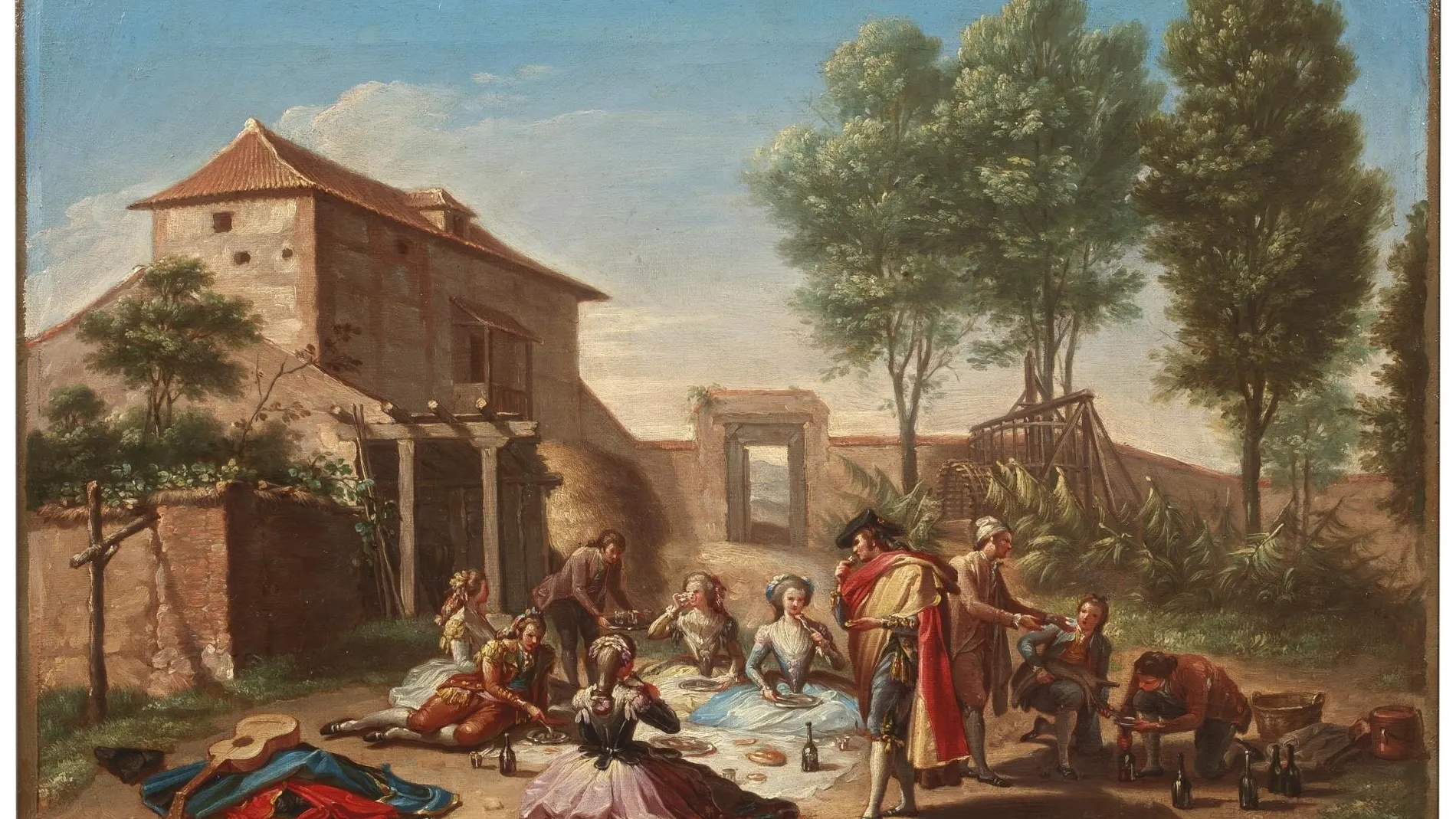 «Merienda en el Campo», óleo sobre lienzo de Francisco Bayeu y Subías