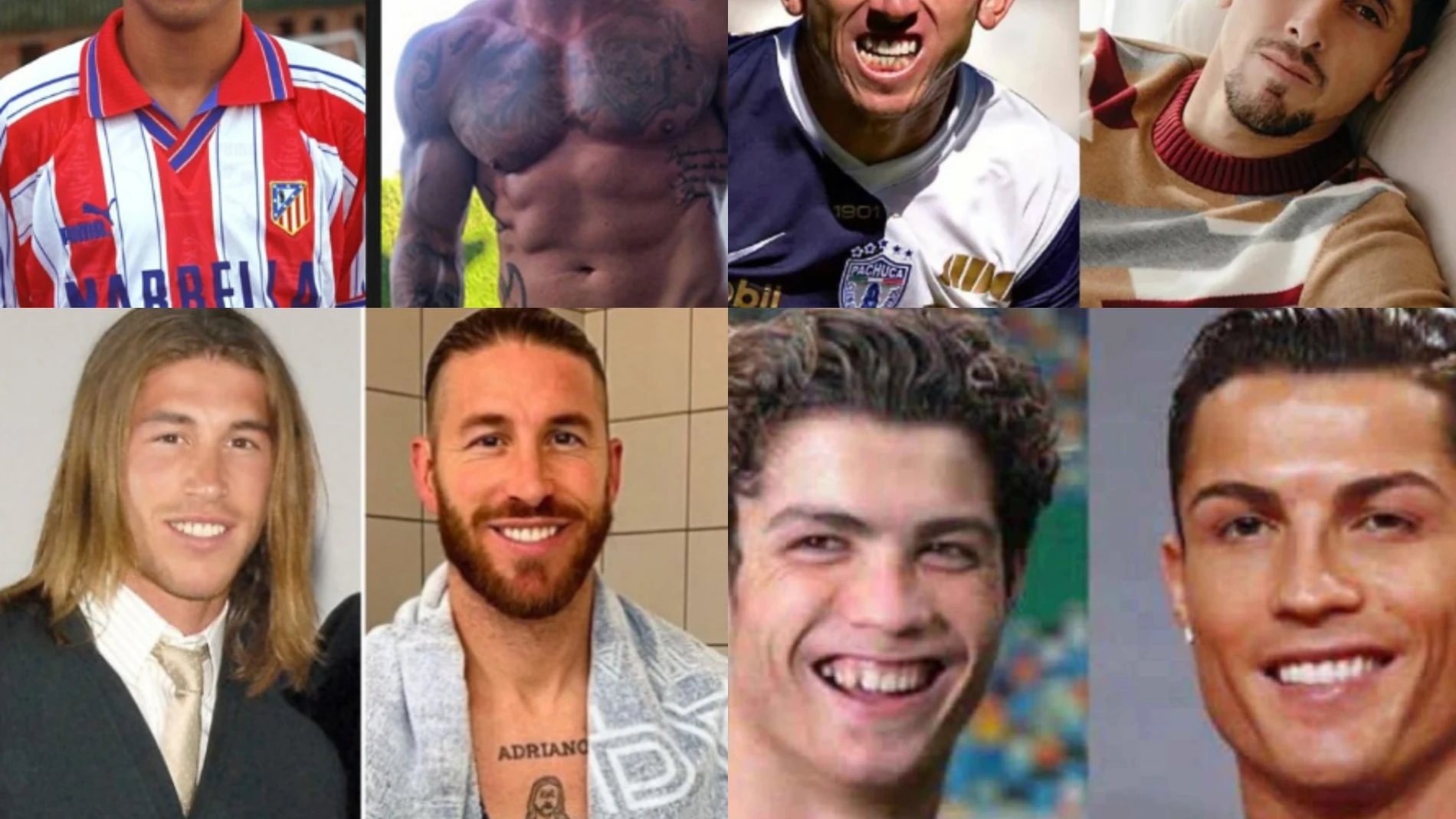 Los cambios físicos más espectaculares de los futbolistas