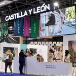 Expositor de la junta de Castilla y León en una feria turística