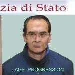 Una imagen generada por ordenador publicada por la Policía italiana, a la derecha, y una fotografía del jefe de la mafia Matteo Messina Denaro