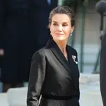 La Reina Letizia llega al funeral por el Rey Constantino de Grecia