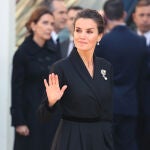 La Reina Letizia llega al funeral por el Rey Constantino de Grecia en la Catedral Metropolitana de Atenas