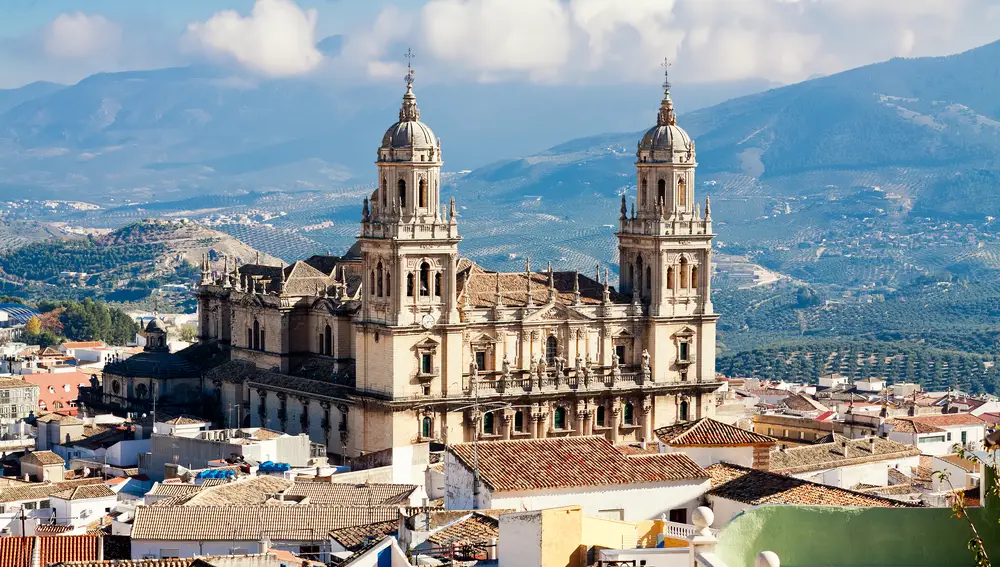 Vista de la catedral de la ciudad de Jaén