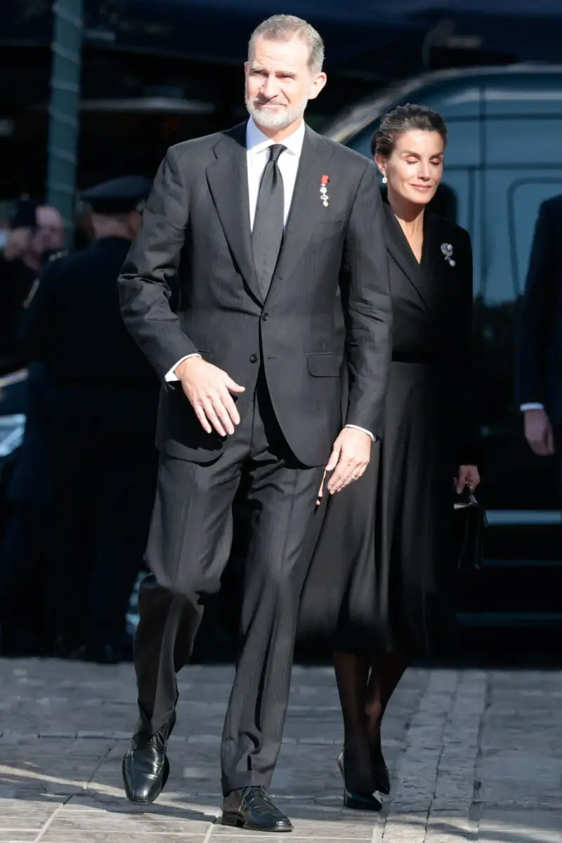 Los Reyes Felipe VI y Letizia llegan al funeral de Constantino de Grecia