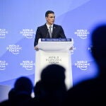 El presidente del Gobierno, Pedro Sánchez, en Davos