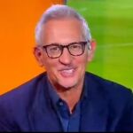 Gary Lineker intenta contener la risa en directo