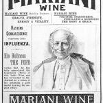 Una imagen de León XIII en la campaña publicitaria del Vino Mariani