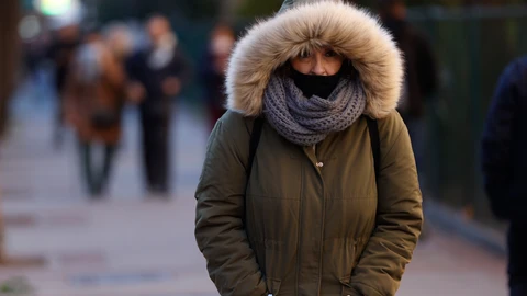 Una mujer pasea por Madrid