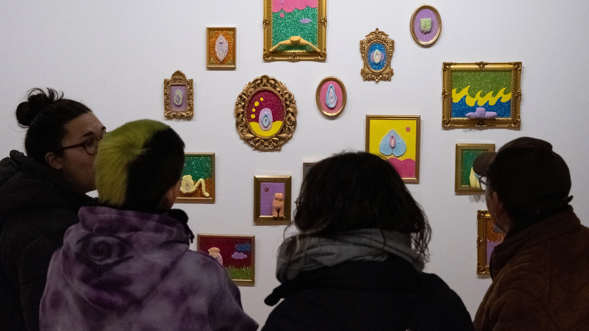 Vista de varias de las piezas que forman parte de la muestra "Xoxología", de la artista Laura Sánchez