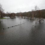 Imange de archivo de inundaciones por el desbordamiento de un río en la comarca de A Terra Chá (Lugo). 