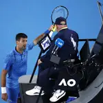 Novak Djokovic, muy enfadado en el Open de Australia