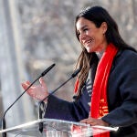 La vicealcaldesa de Madrid, Begoña Villacís, pronuncia un discurso, el pasado día 20, en la inauguración del Año Nuevo chino, el Año del Conejo