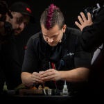 El chef madrileño Dabiz Muñoz ofrece su ponencia "Codigos creativos: un univerXo de creatividad y vanguardia con tres ingredientes" en la 21 edicion del congreso gastronomico internacional Madrid Fusion este martes en el recinto ferial IFEMA en Madrid