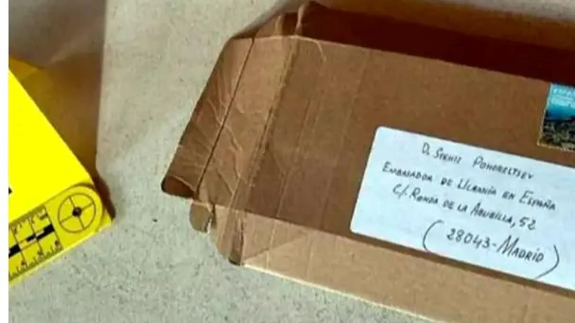 Paquete bomba enviado a la embajada de Ucrania
