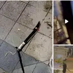 Fotos publicadas por el canal pro Estado Islámico para aplaudir el atentado de Algeciras