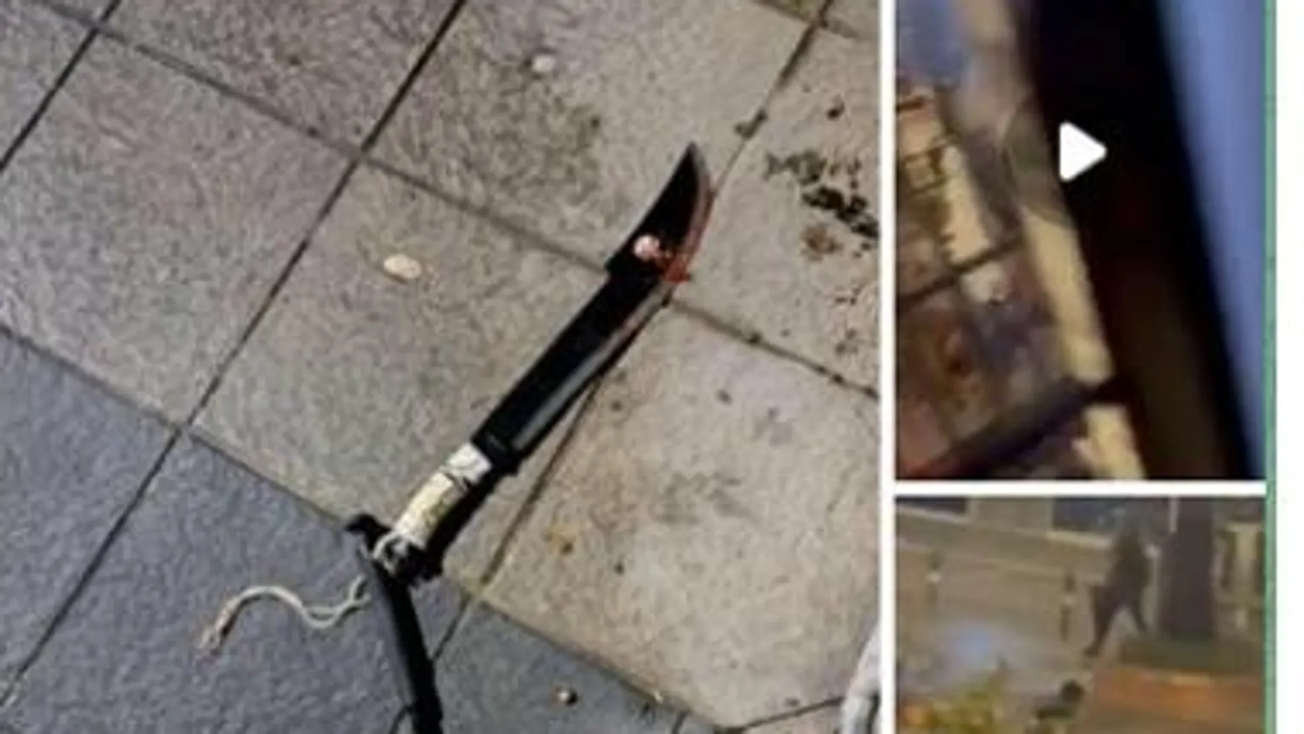 Fotos publicadas por el canal pro Estado Islámico para aplaudir el atentado de Algeciras