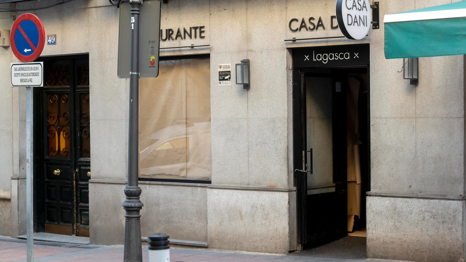 Fachada del restaurante de la casi Dani, a 30 de enero de 2023, en Madrid (España)