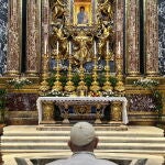 El papa Francisco, el pasado domingo, en su visita a la basílica de Santa María La Mayor
