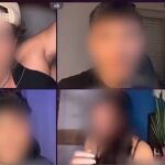 Momento en el que la mujer recibe la bofetada