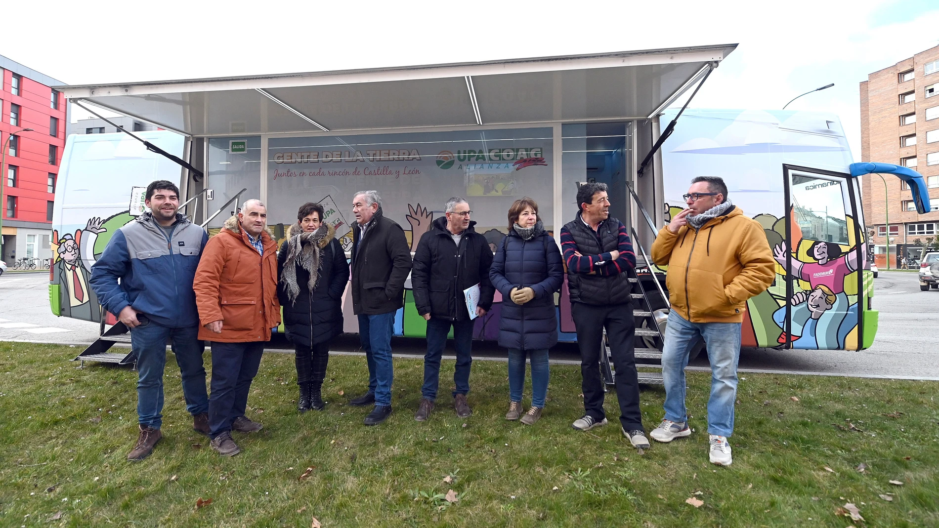 La Alianza UPA-COAG de Burgos, a través de los coordinadores regionales, Aurelio González y Lorenzo Rivera y los máximos responsables de la provincia, Gabriel Delgado y Cristian Martinez, explican los pormenores de la campaña que están desarrollando para lograr que los agricultores y ganaderos de Burgos apuesten por el voto a su organización