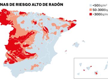 Zonas de riesgo de radón