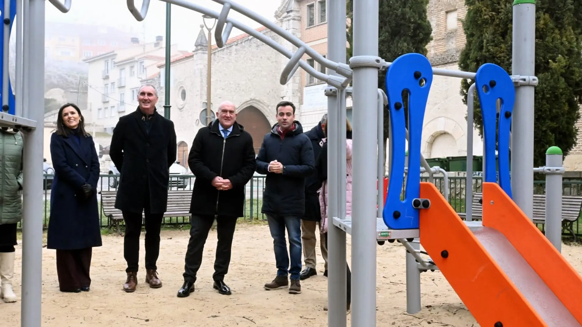 Jesús Julio Carnero durante su visita a la villa segoviana de Cuéllar