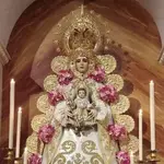 Virgen del Rocío, que se venera en la parroquia de San José de Cádiz