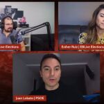 Juan Lobato, líder del PSOE, durante el streaming de EB Live