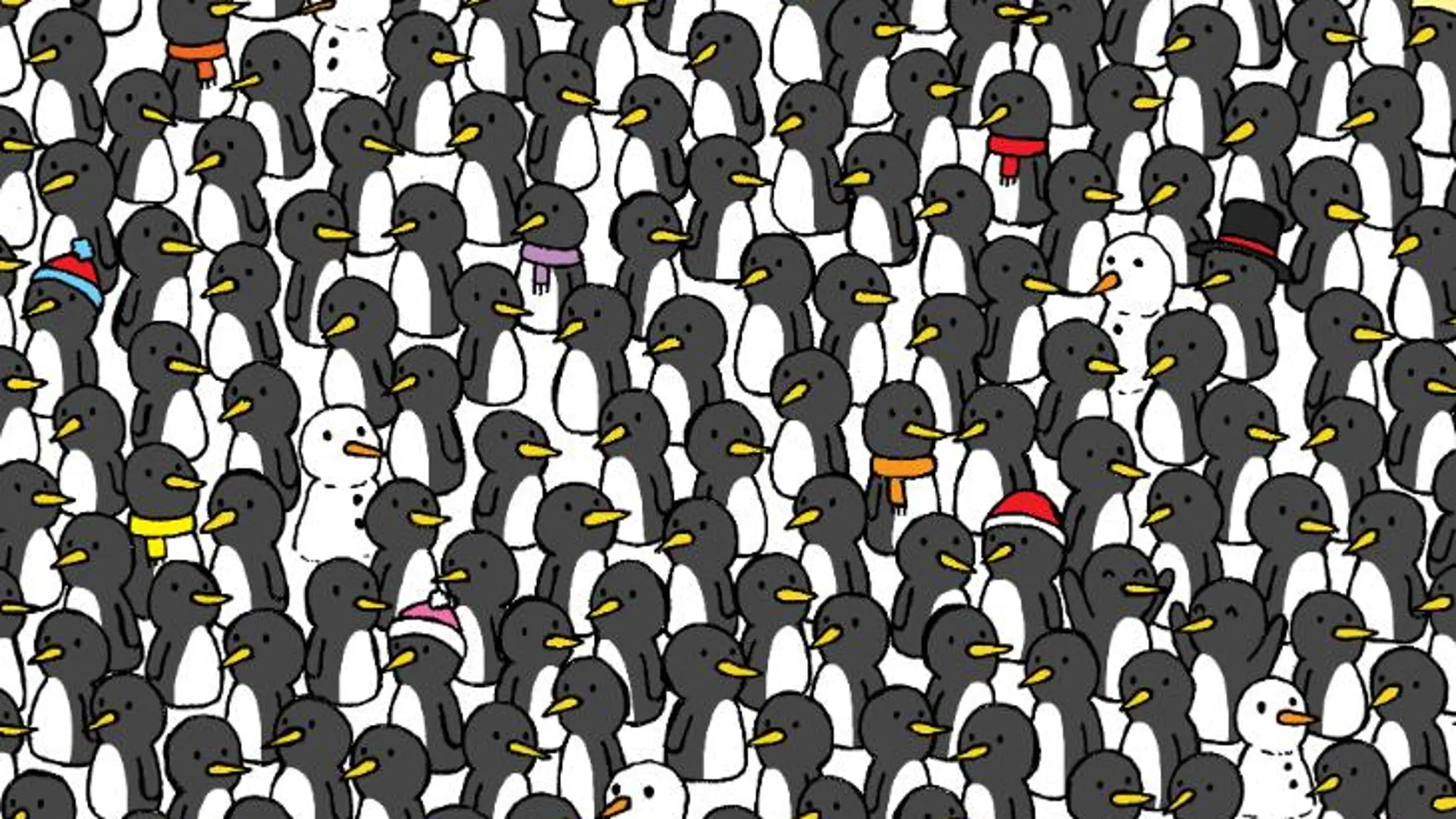 Tres gatitos se esconden en esta colonia de pingüinos. Tu trabajo es encontrarlos | Fuente: dudolf.com