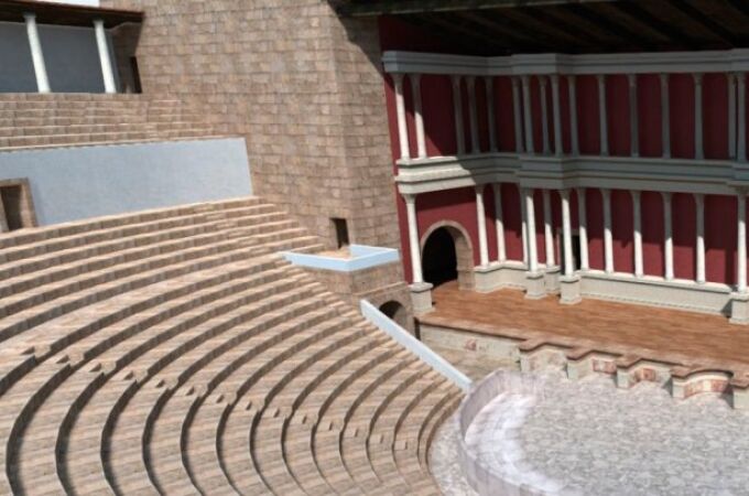Recreación del teatro romano de Guadix (Granada)
