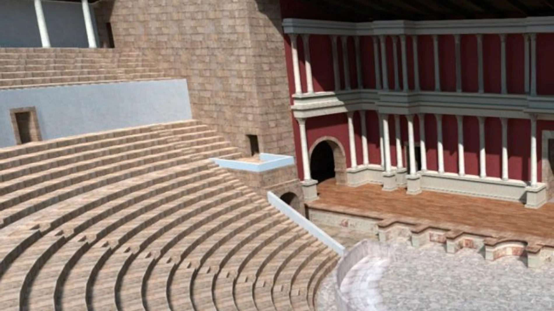 Recreación del teatro romano de Guadix (Granada)