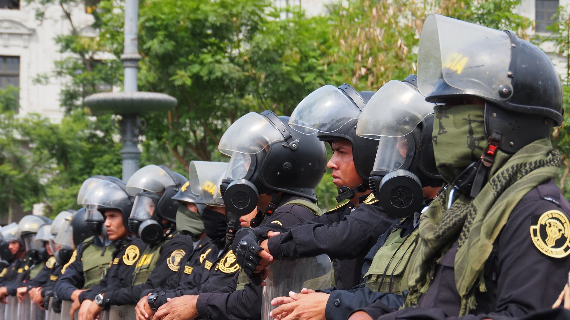 Policía de Perú durante las protestas contra el Gobierno de Dina Boluarte.03/02/2023