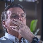 Orlando (United States), 31/01/2023.- Former Brazilian President Jair Bolsonaro attends an event with members of the Brazilian community at the Majestic Life Church in Orlando, Florida, USA, 31 January 2023. Bolsonaro has applied for a six-month visitor visa to remain in the US, according to his lawyer Felipe Alexandre. (Brasil, Estados Unidos) EFE/EPA/CRISTOBAL HERRERA-ULASHKEVICH