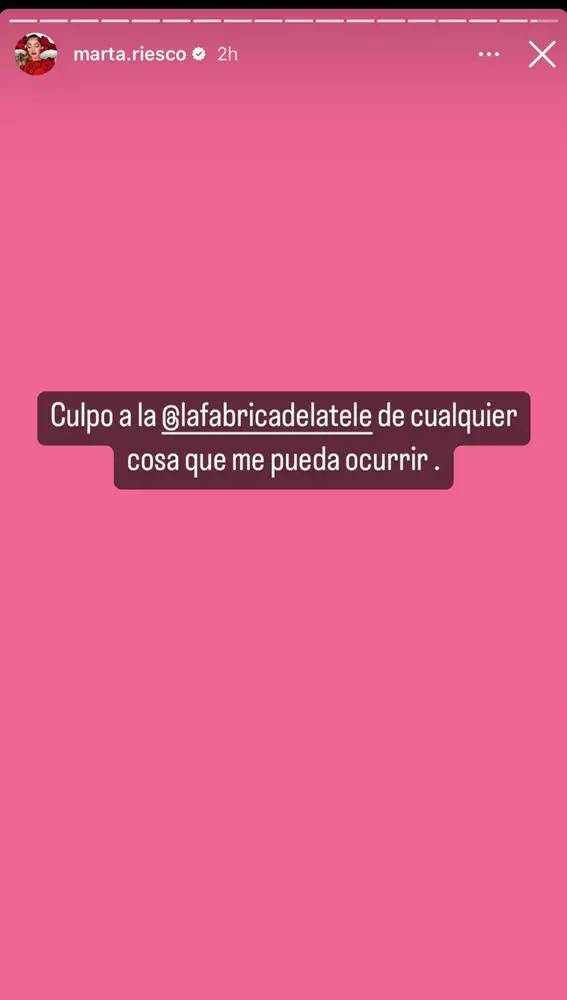 Story de Marta Riesco