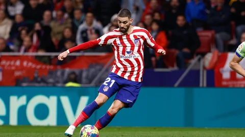 Yannick Carrasco, con el Atlético de Madrid
