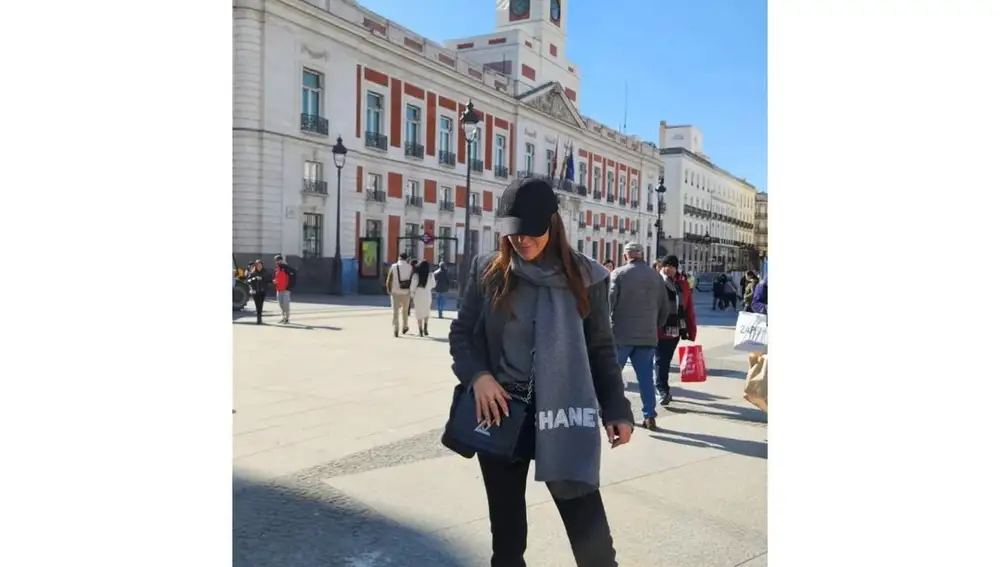 Paula Echevarría de turista por las calles de Madrid.