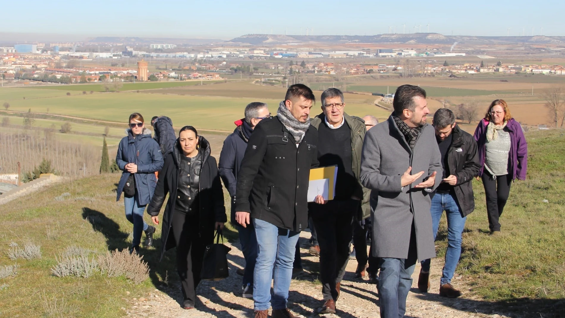 Tudanca y Patxi López varios pueblos de Palencia para conocer de primera mano la lucha contra la despoblación