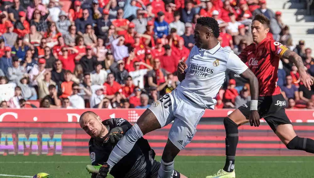 Vinicius durante su partido ante el Mallorca