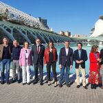 Alfonso Fernández Mañueco junto a los otros líderes del PP en la 26 Intermunicipal del Partido Popular celebrada en Valencia