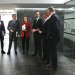 El líder del PP, Alberto Núñez Feijóo con el comité de dirección del partido